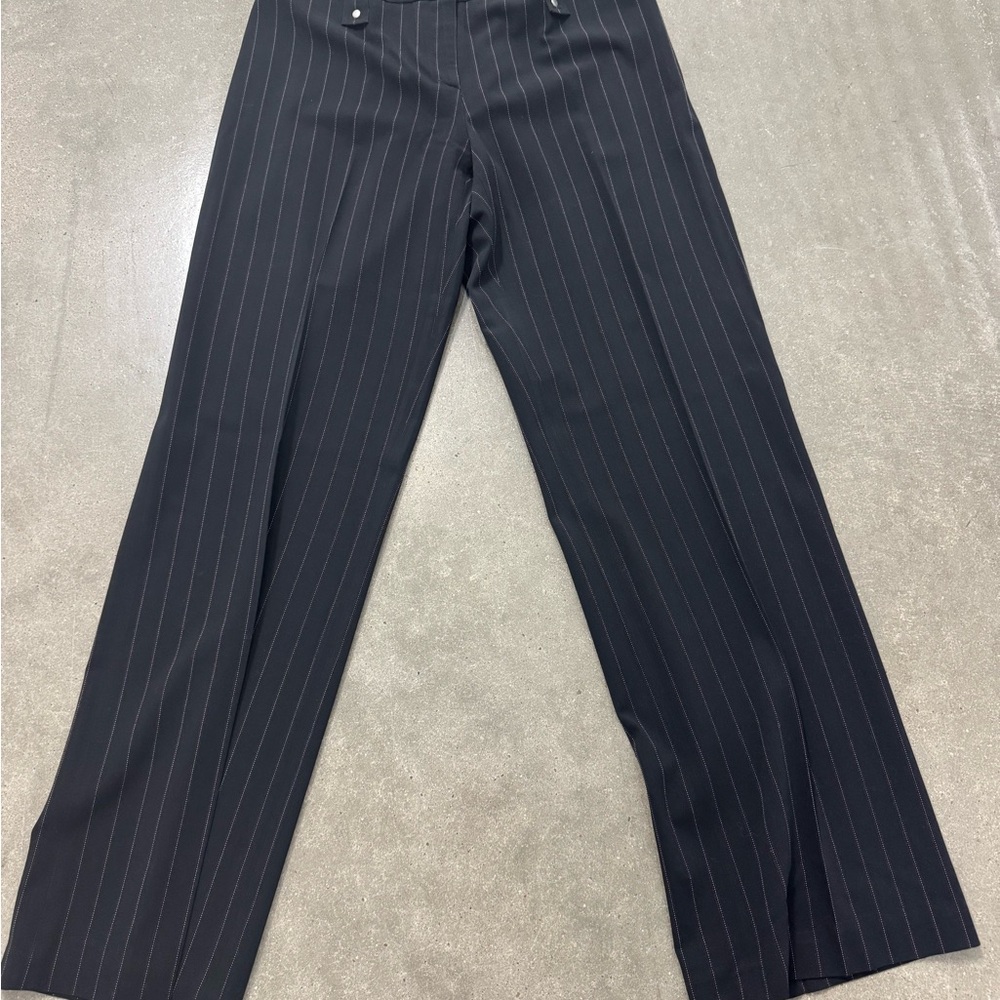 Black Pinstripe Trousers